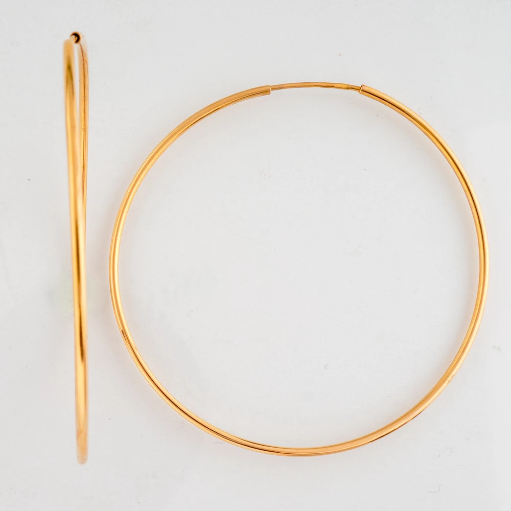 Серьги конго из красного золота 585 пробы