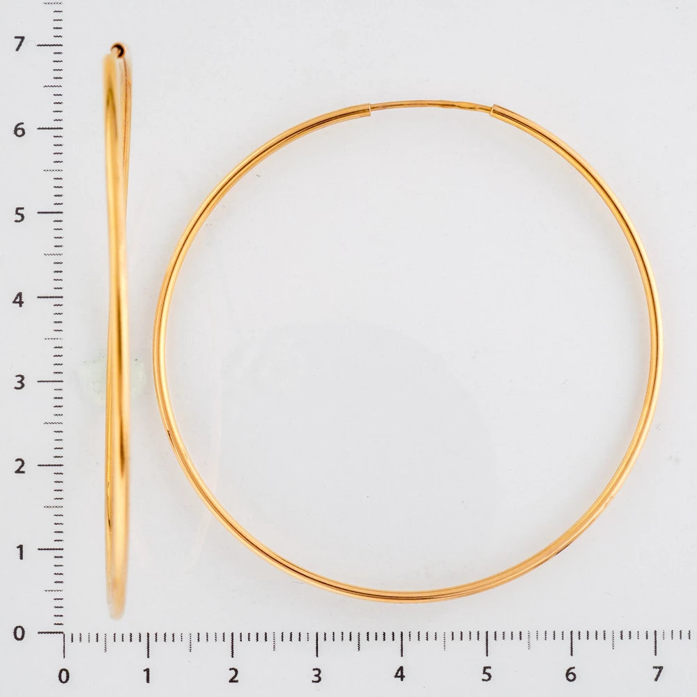 Серьги конго из красного золота 585 пробы