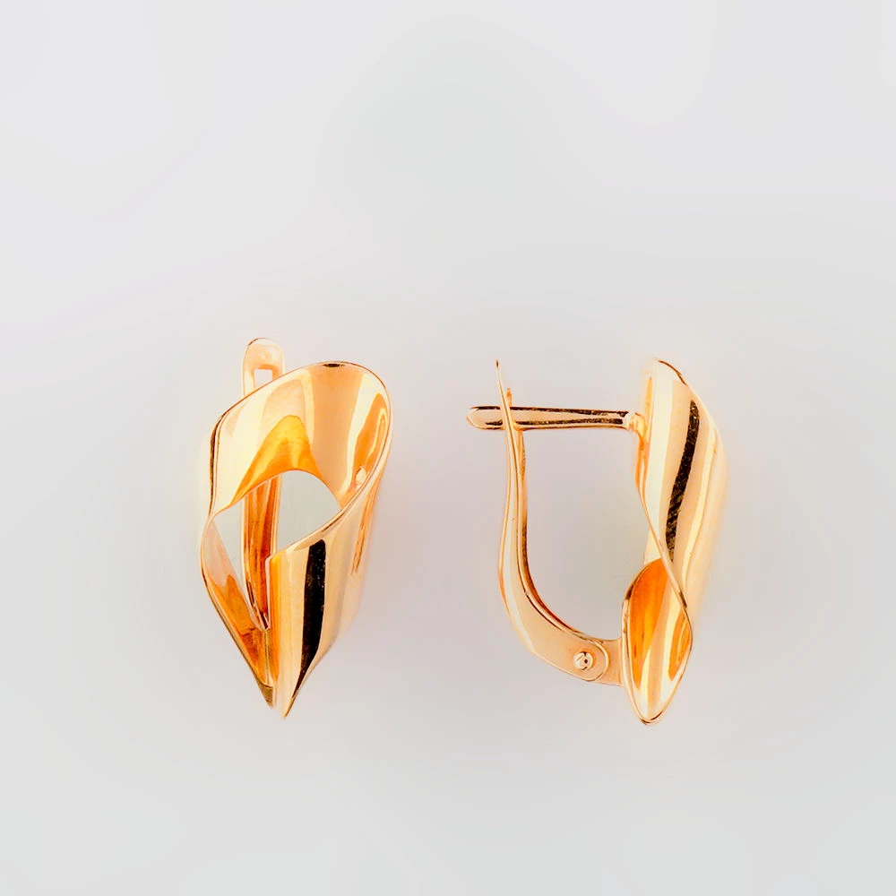 Серьги из красного золота 585 пробы