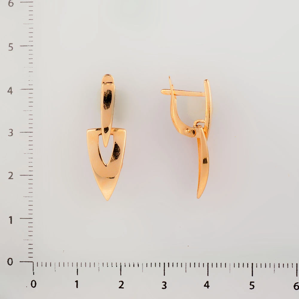 Серьги из красного золота 585 пробы