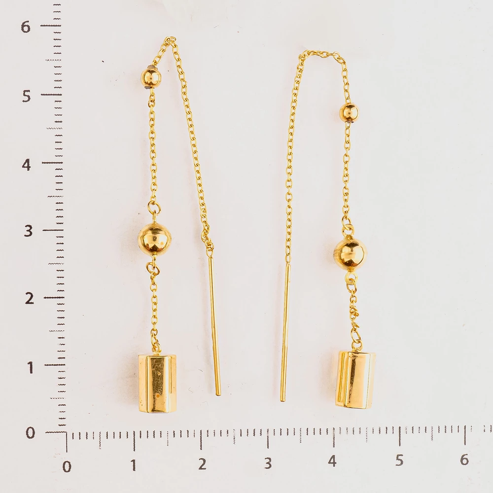 Серьги из желтого золота 585 пробы