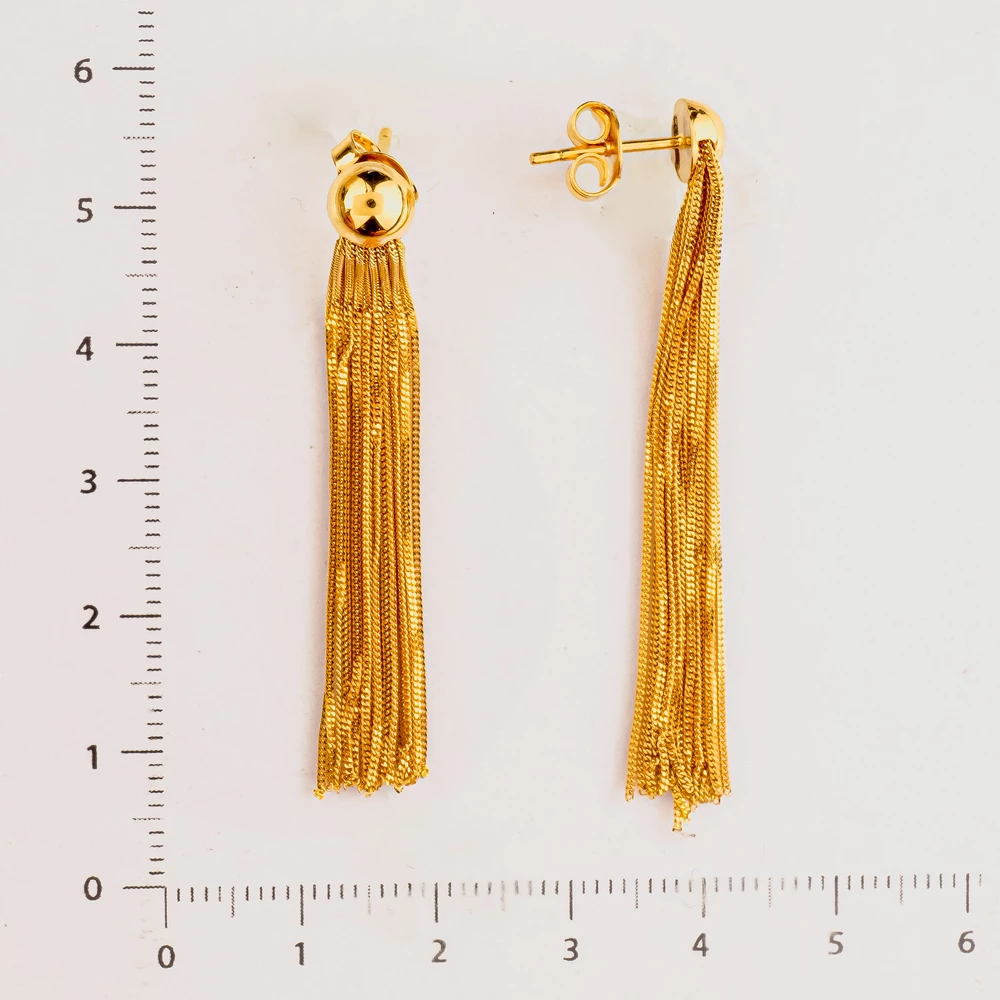 Серьги из желтого золота 750 пробы