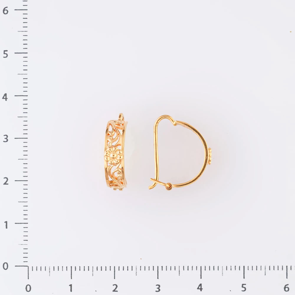 Серьги из красного золота 585 пробы