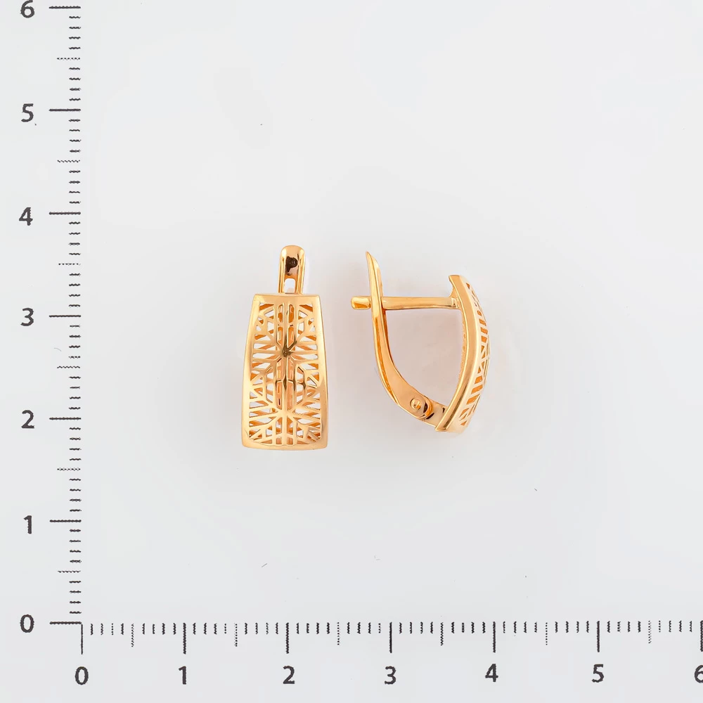 Серьги из красного золота 585 пробы