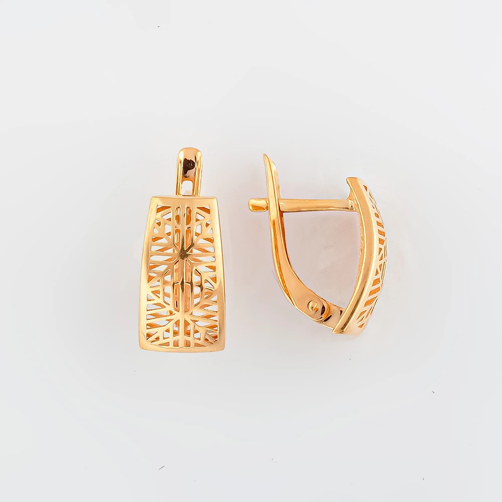 Серьги из красного золота 585 пробы