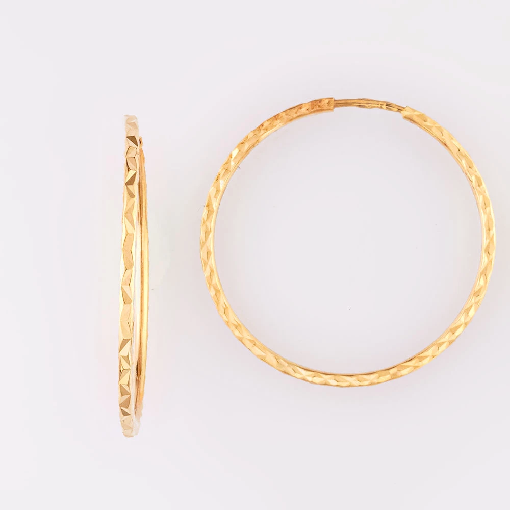 Серьги конго из красного золота 585 пробы