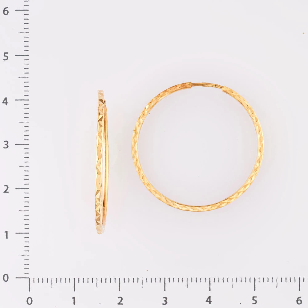 Серьги конго из красного золота 585 пробы