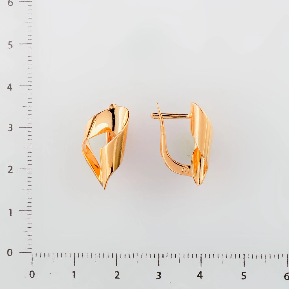 Серьги из красного золота 585 пробы