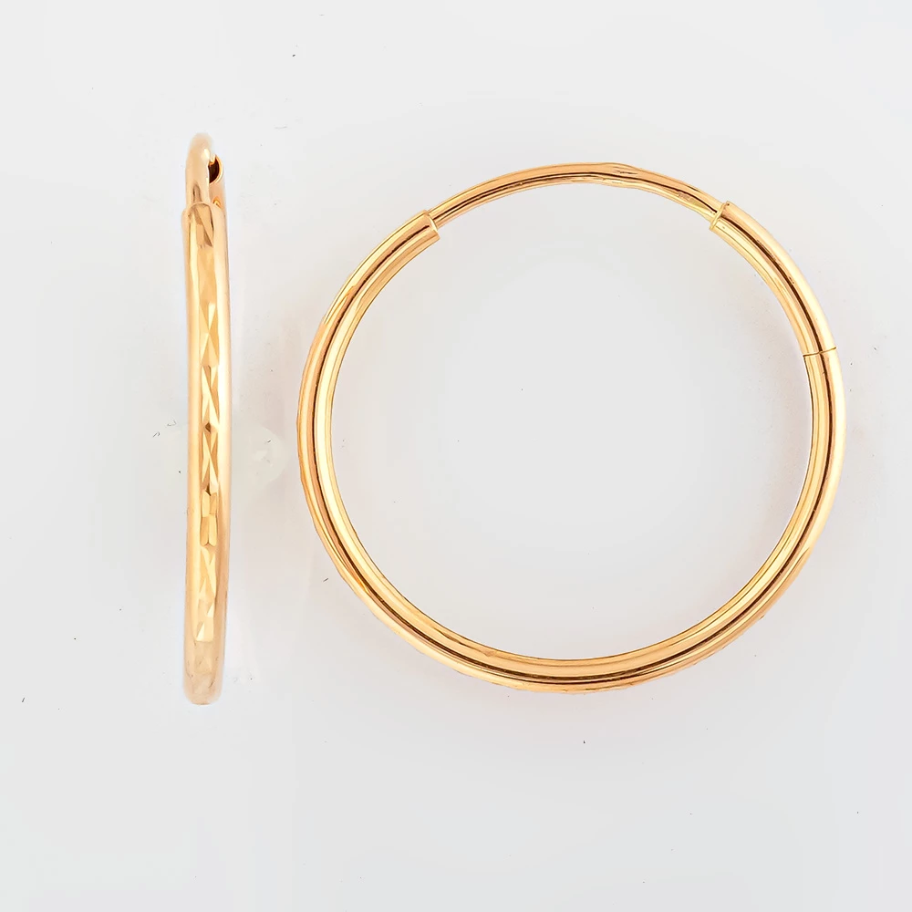 Серьги конго из красного золота 585 пробы