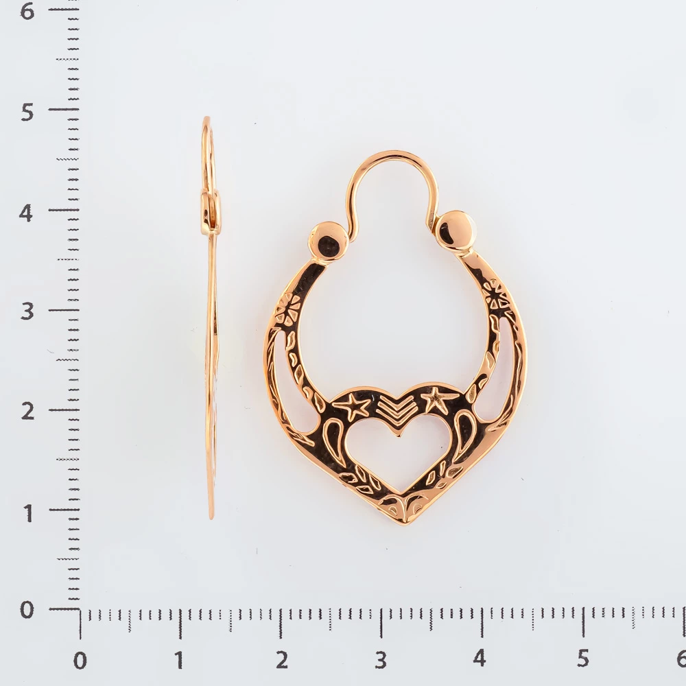 Серьги из красного золота 583 пробы