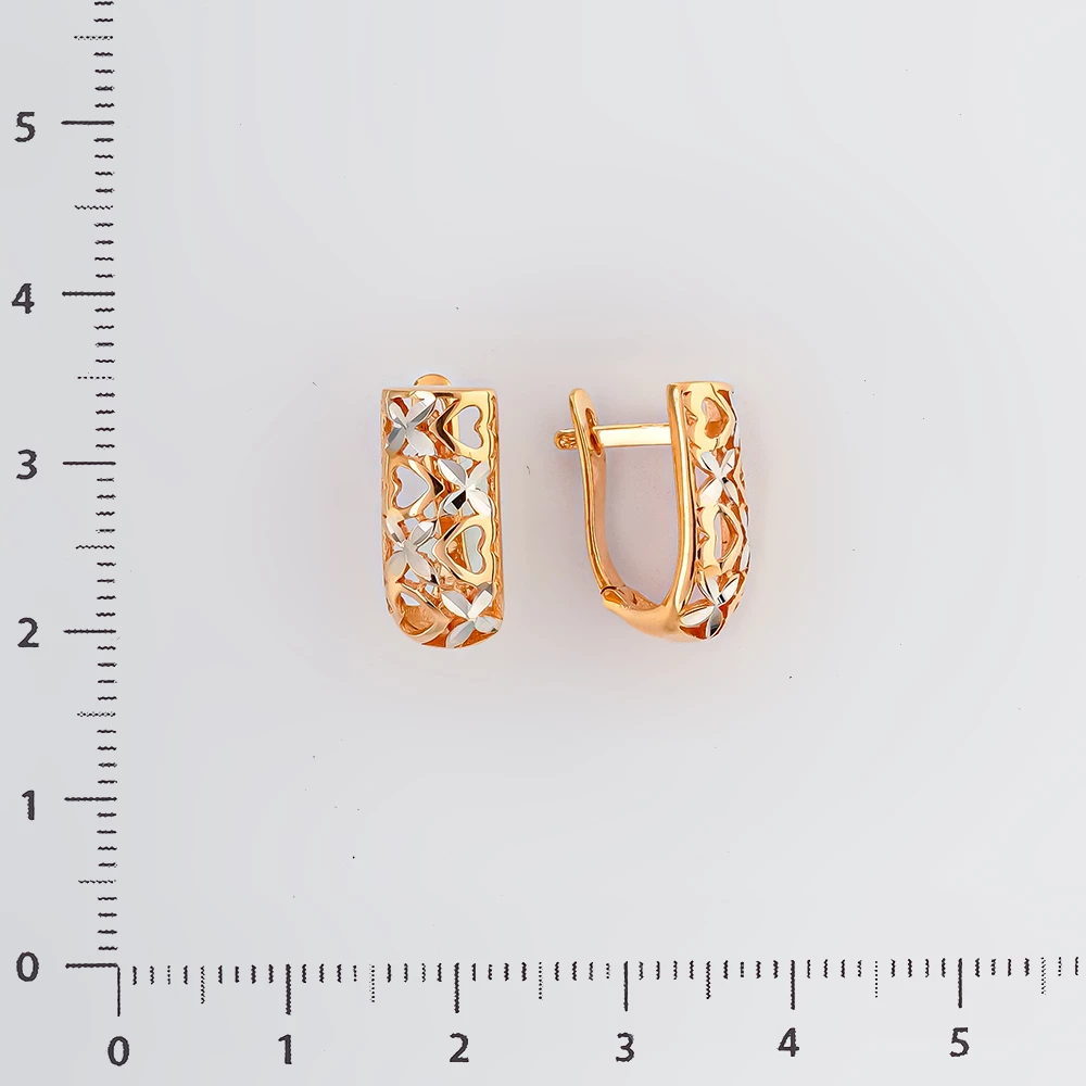 Серьги из красного золота 585 пробы