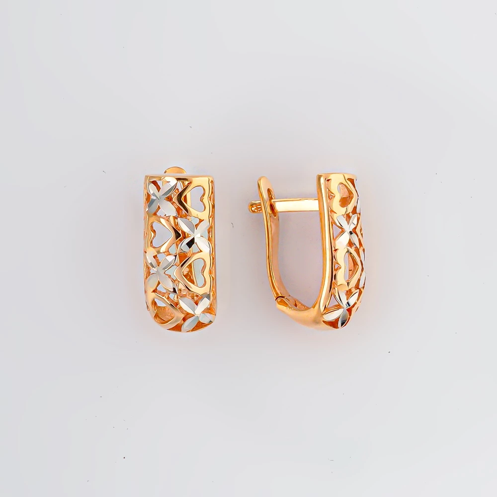 Серьги из красного золота 585 пробы