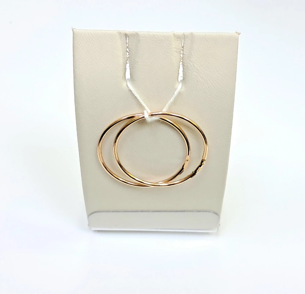 Серьги конго из красного золота 585 пробы Серьги конго из красного золота 585 пробы