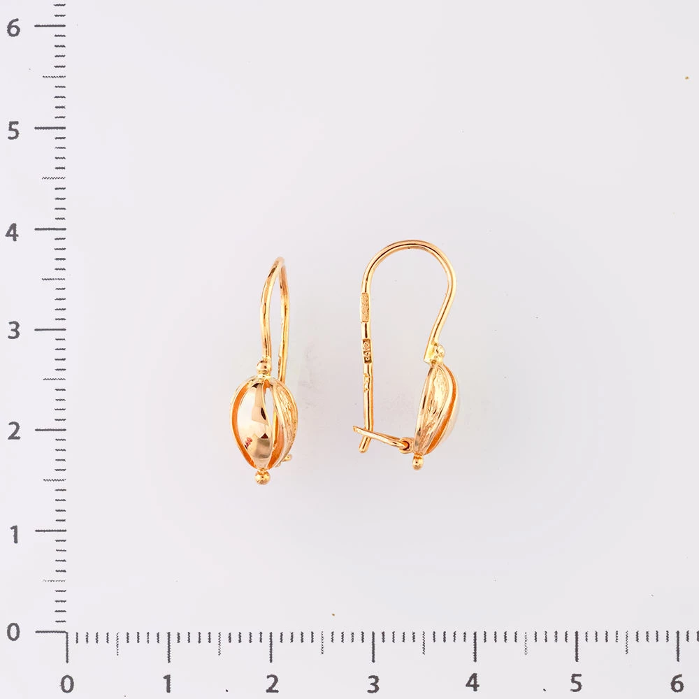 Серьги из красного золота 583 пробы