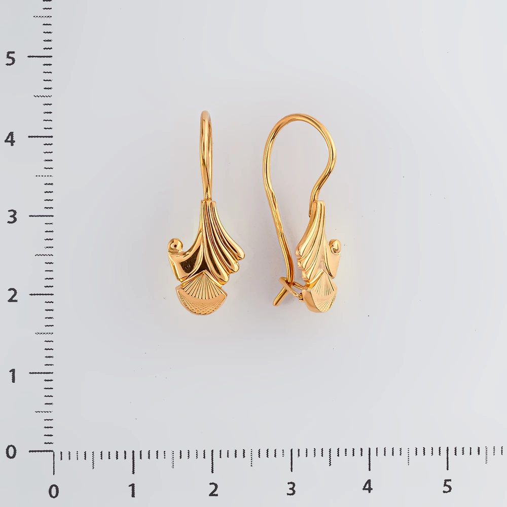 Серьги из красного золота 585 пробы