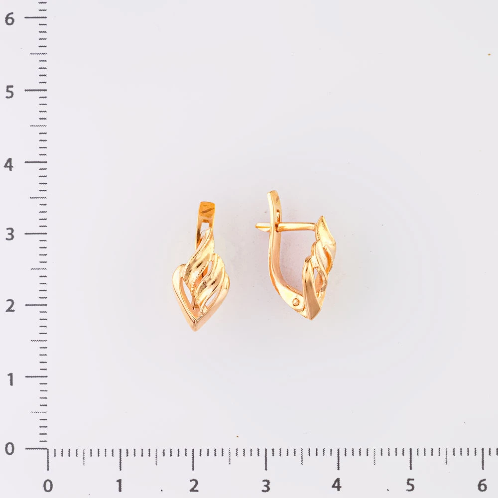 Серьги из красного золота 585 пробы