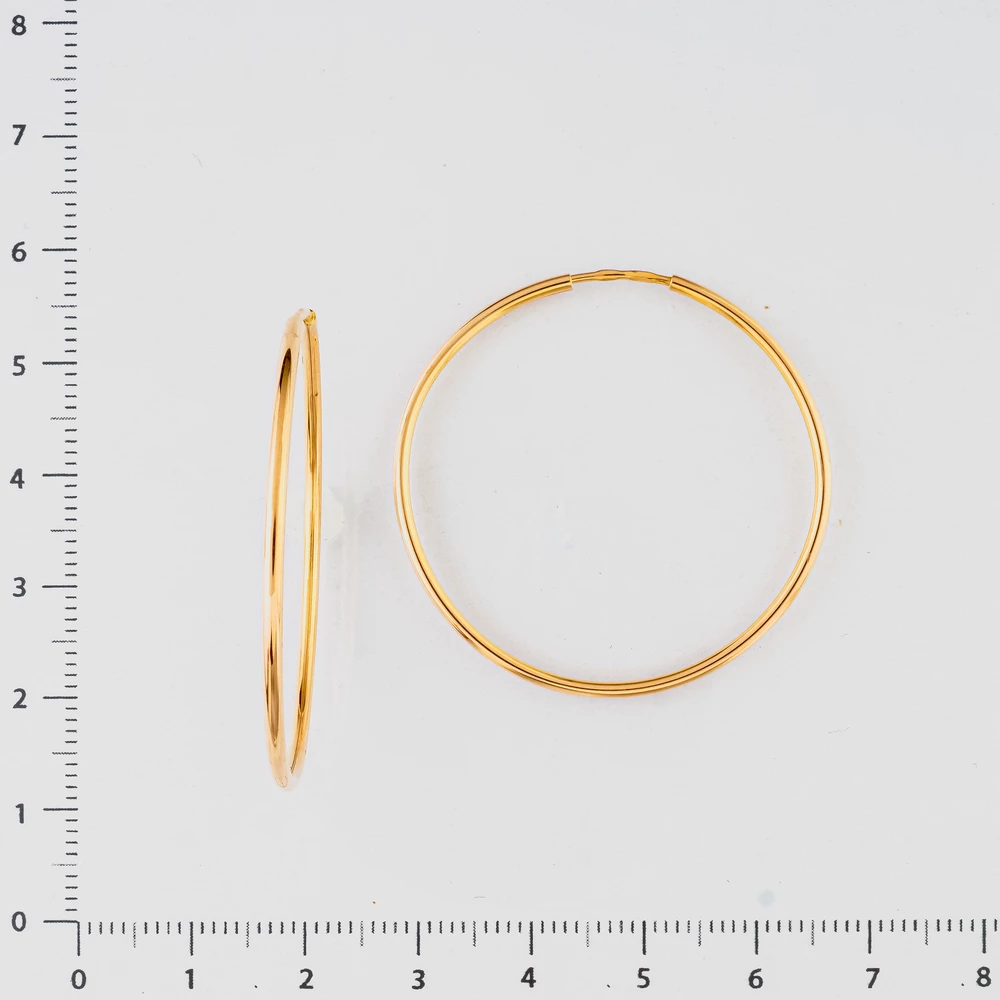 Серьги конго из красного золота 585 пробы