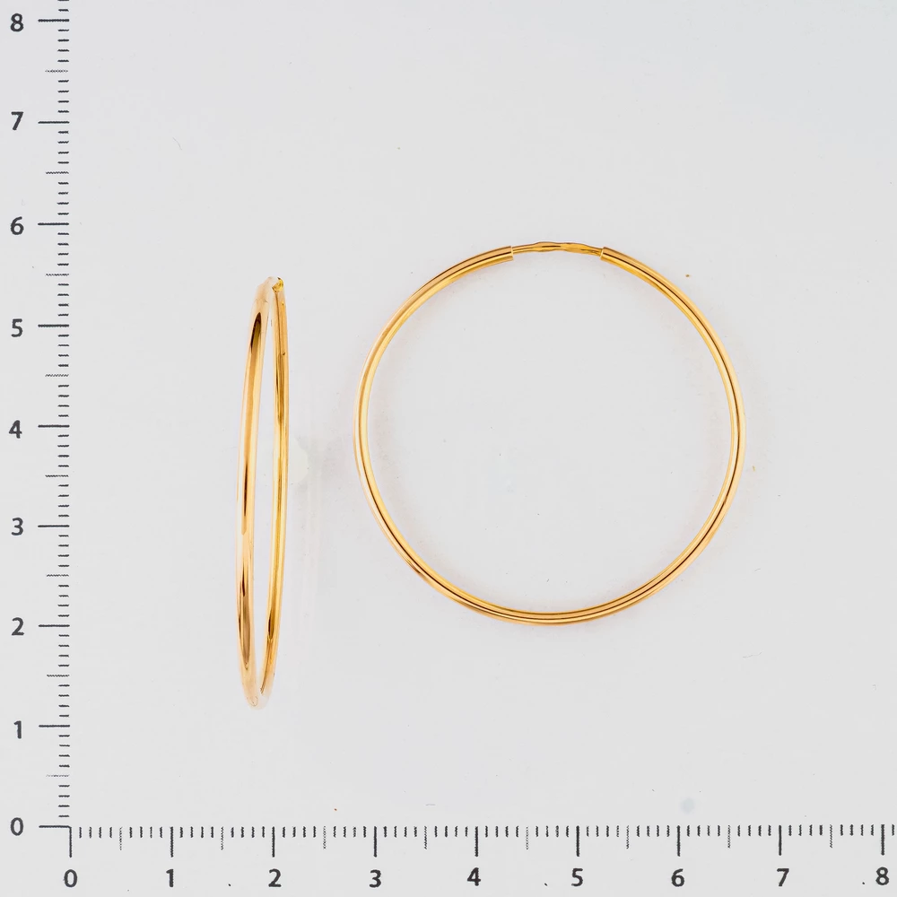 Серьги конго из красного золота 585 пробы