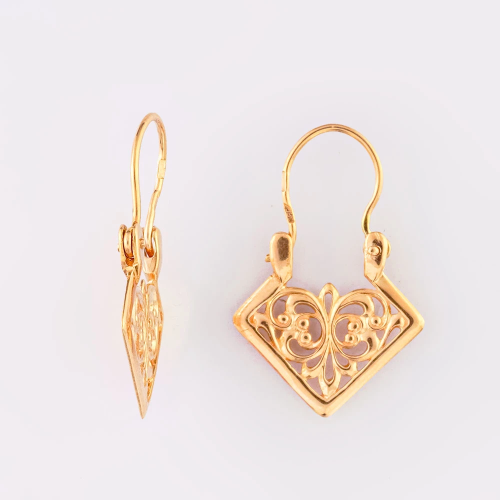 Серьги из красного золота 585 пробы