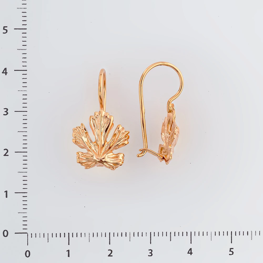 Серьги из красного золота 585 пробы