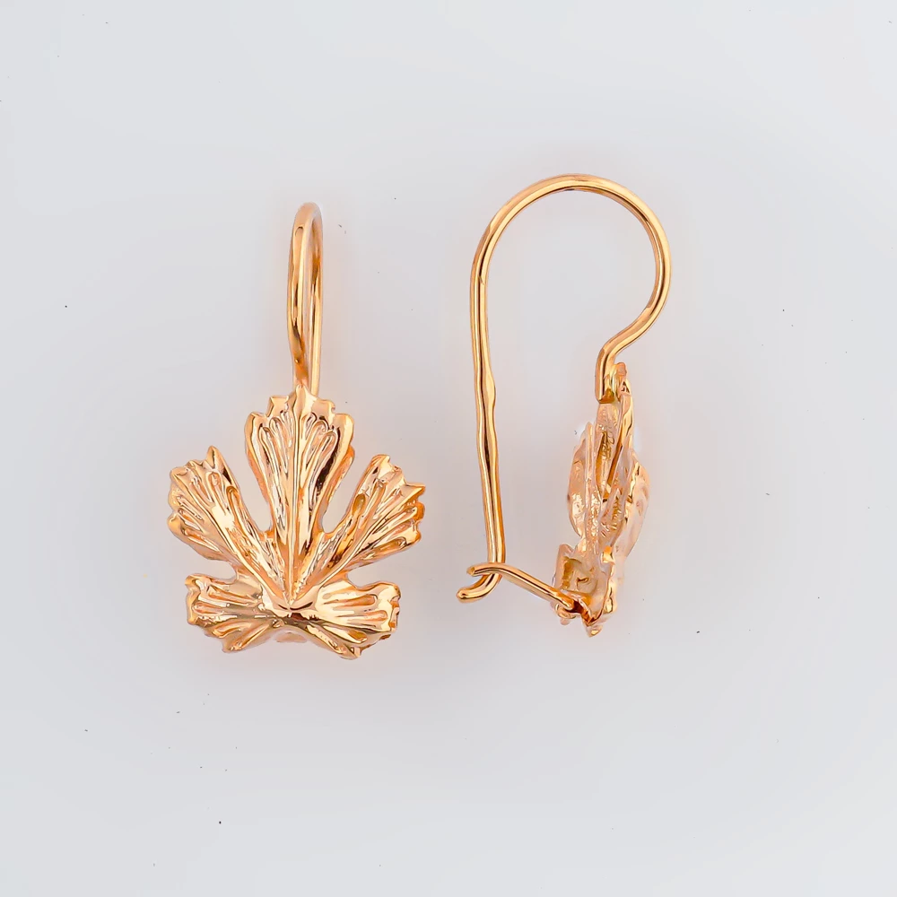 Серьги из красного золота 585 пробы
