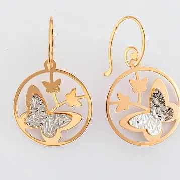Серьги из красного золота 585 пробы