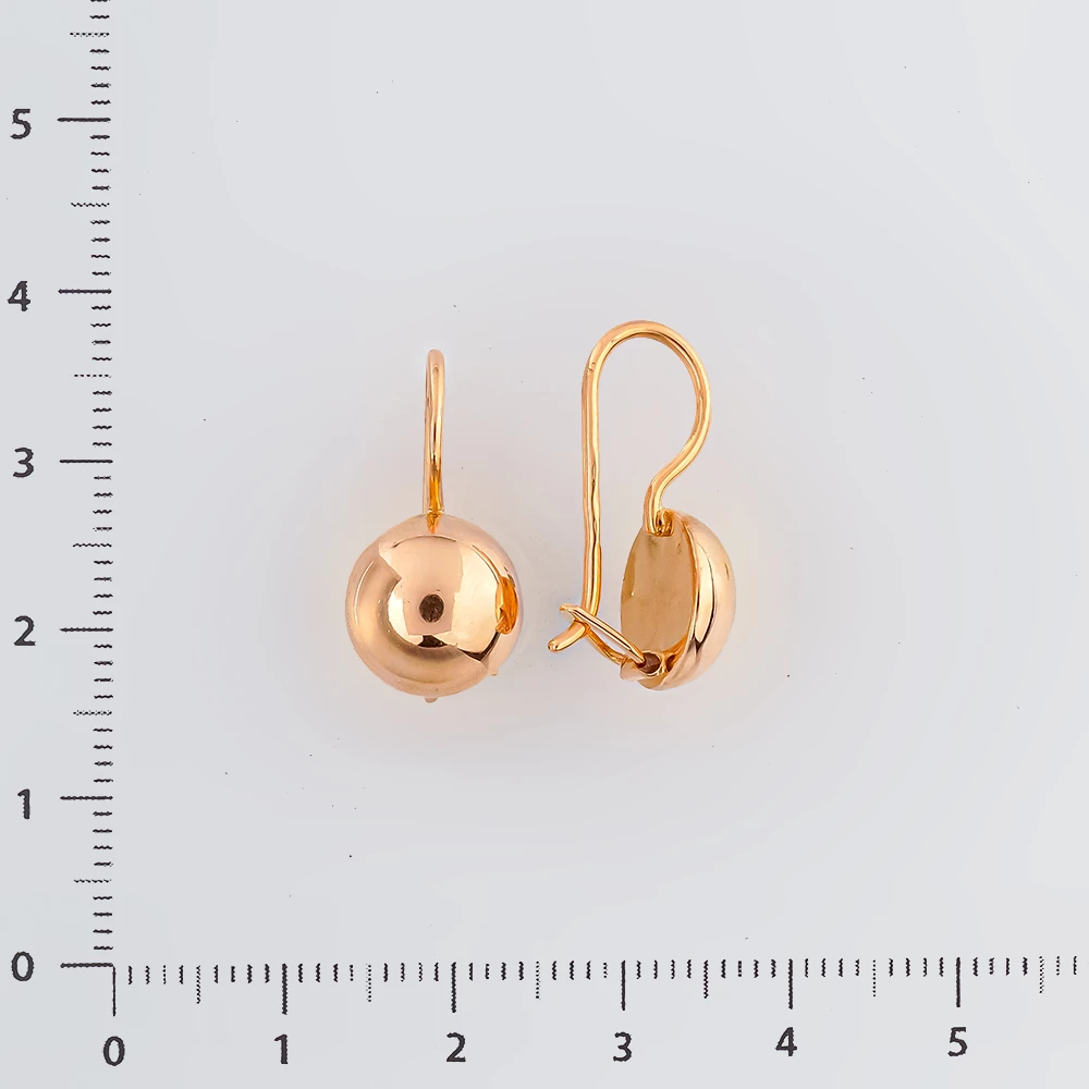 Серьги из красного золота 583 пробы