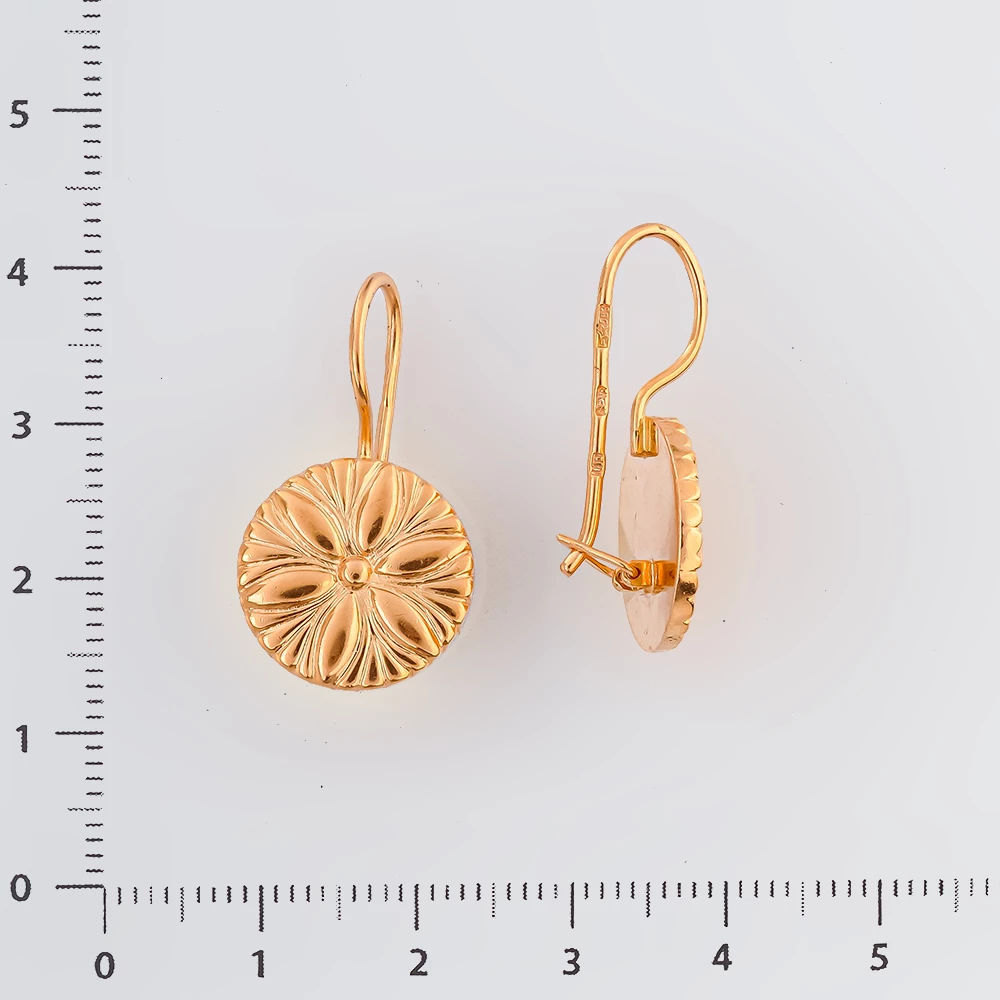 Серьги из красного золота 583 пробы