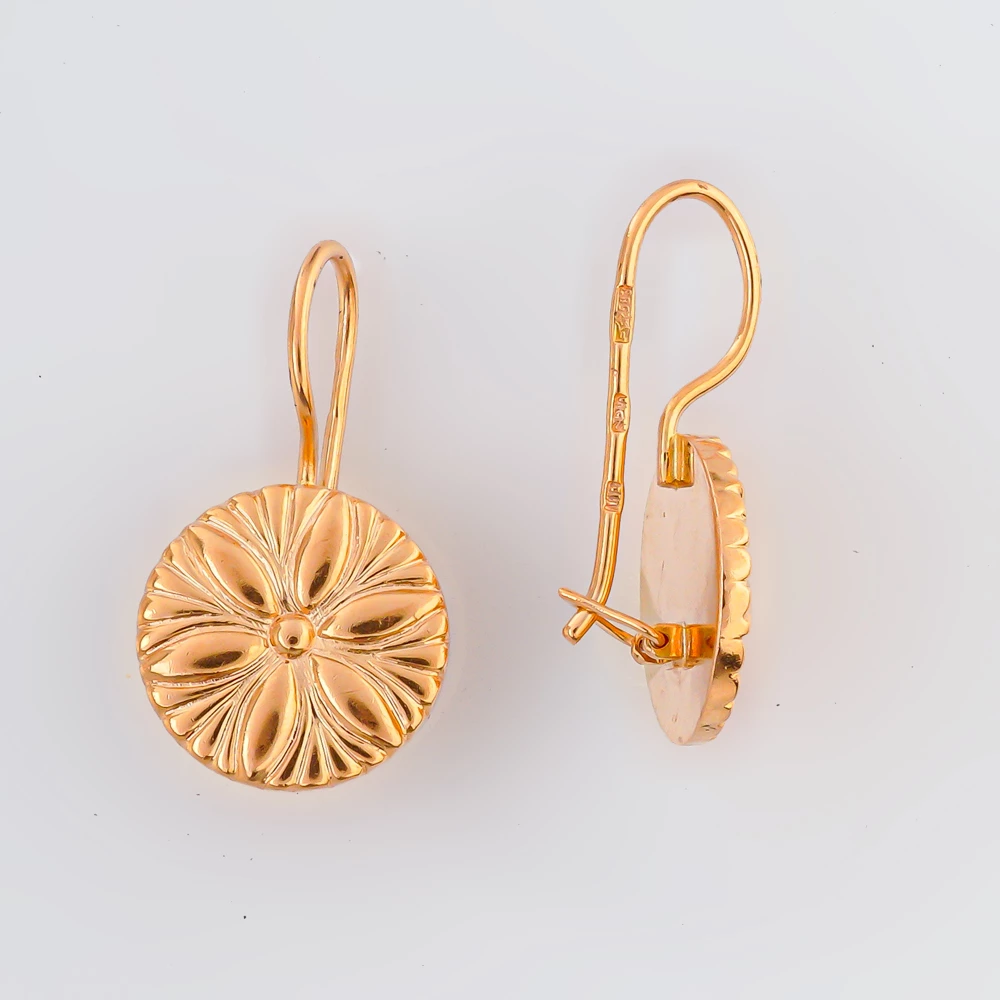 Серьги из красного золота 583 пробы