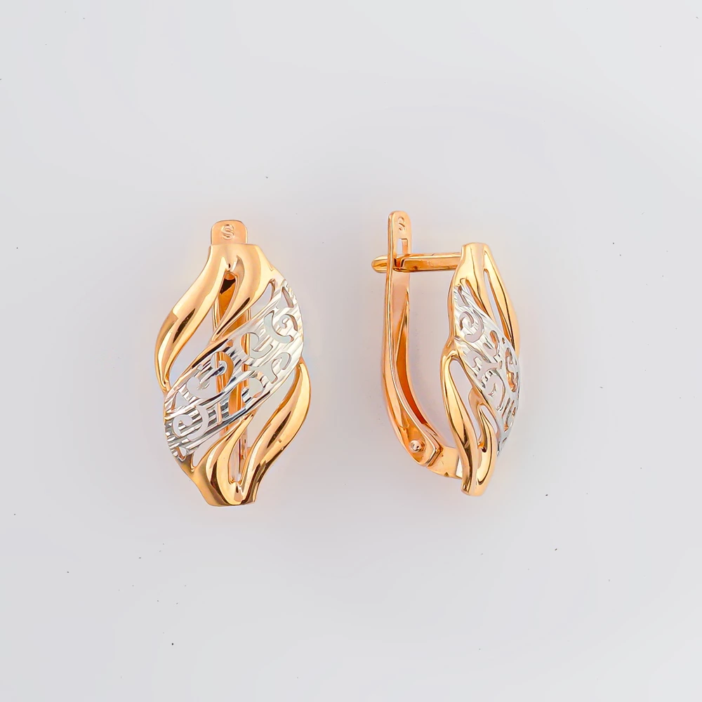 Серьги из красного золота 585 пробы