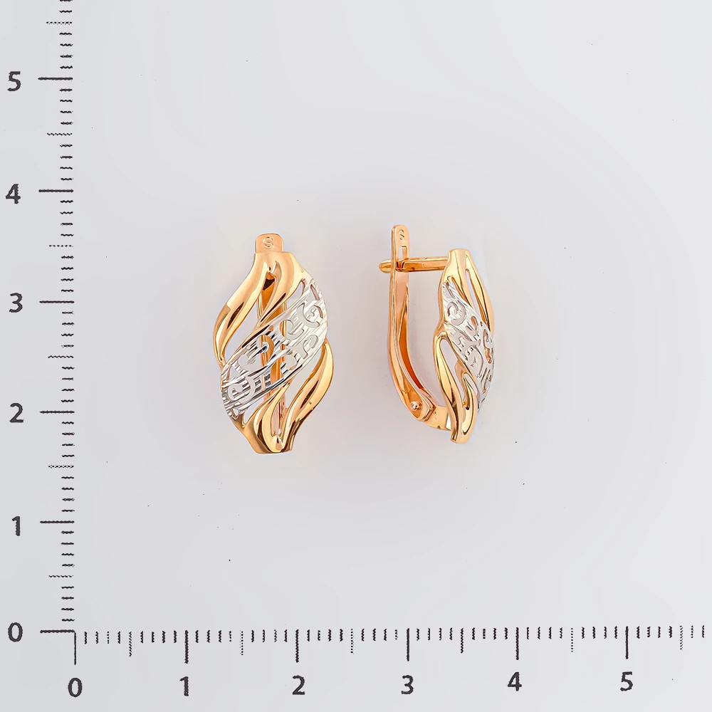 Серьги из красного золота 585 пробы