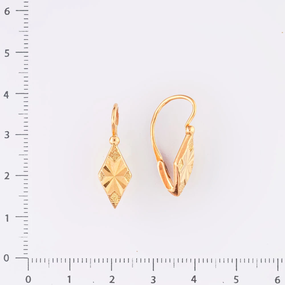 Серьги из красного золота 583 пробы