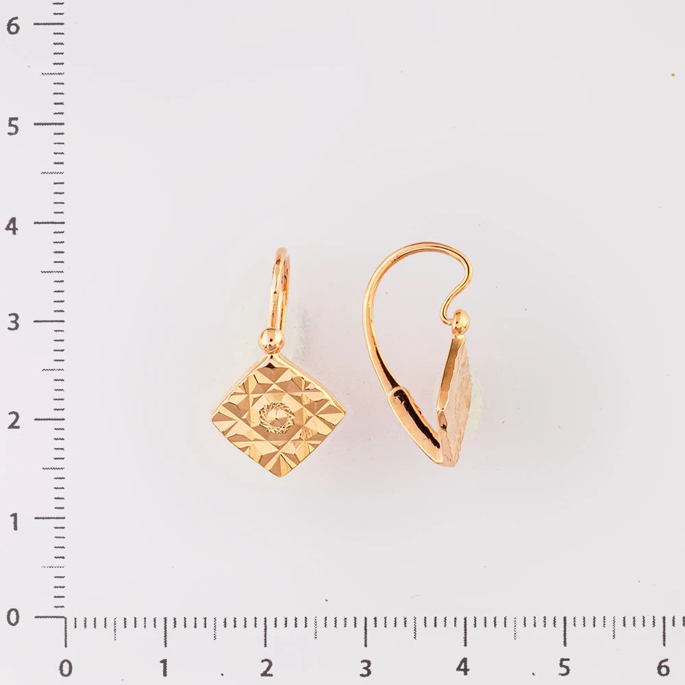 Серьги из красного золота 583 пробы