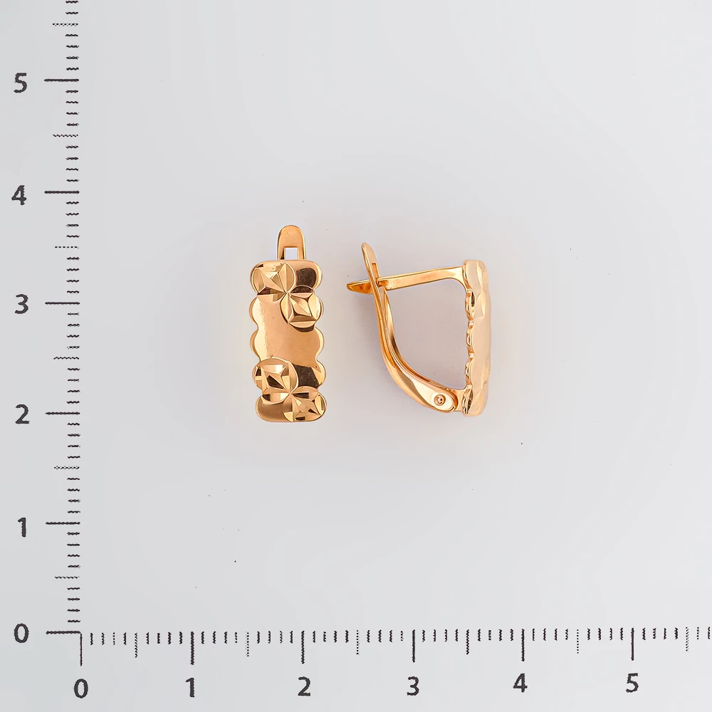Серьги из красного золота 585 пробы