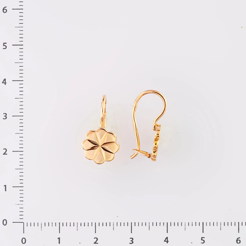 Серьги из красного золота 583 пробы
