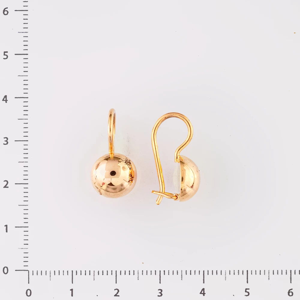 Серьги из красного золота 583 пробы