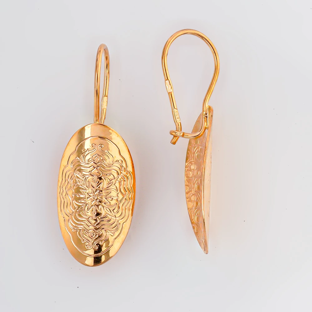 Серьги из красного золота 585 пробы