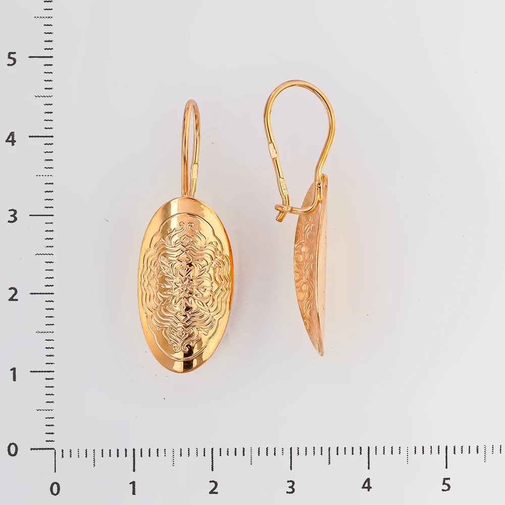 Серьги из красного золота 585 пробы