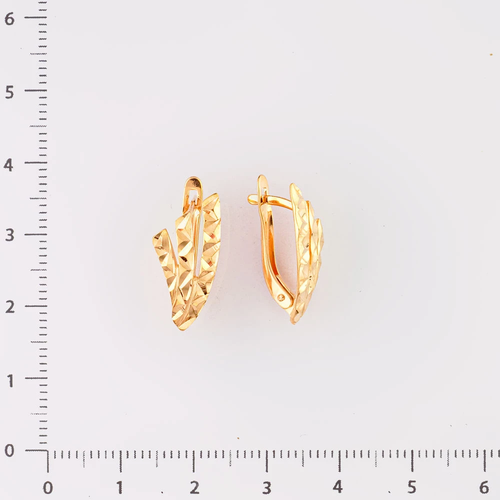 Серьги из красного золота 585 пробы
