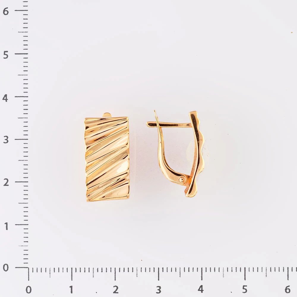 Серьги из красного золота 585 пробы