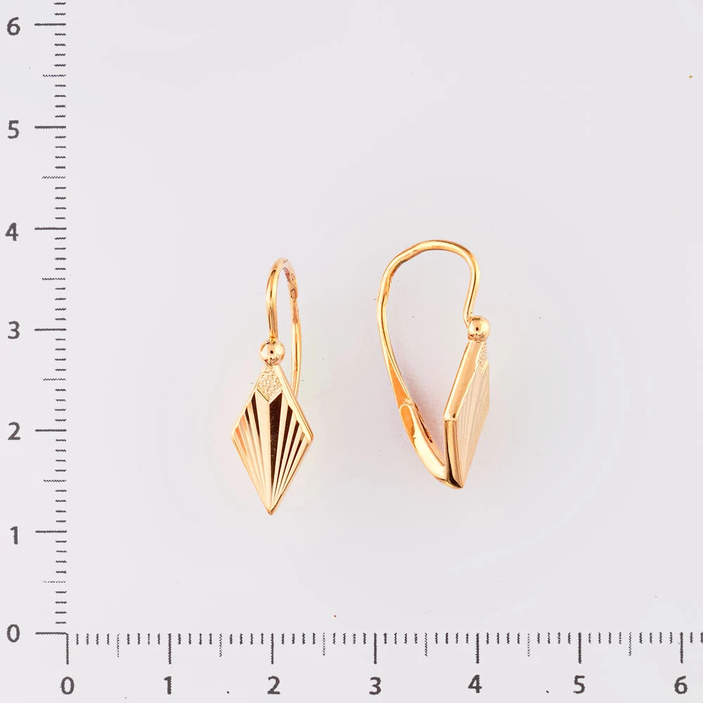Серьги из красного золота 583 пробы