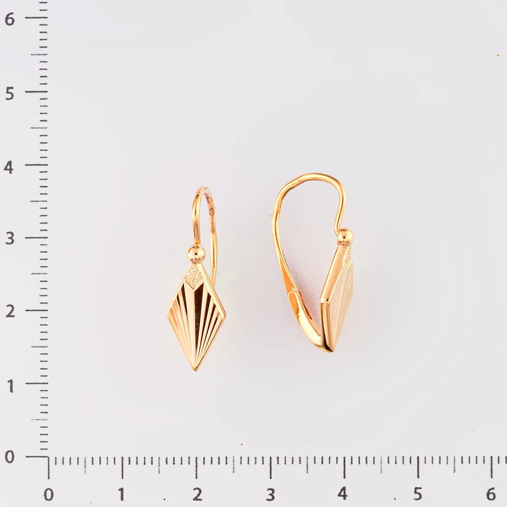 Серьги из красного золота 583 пробы