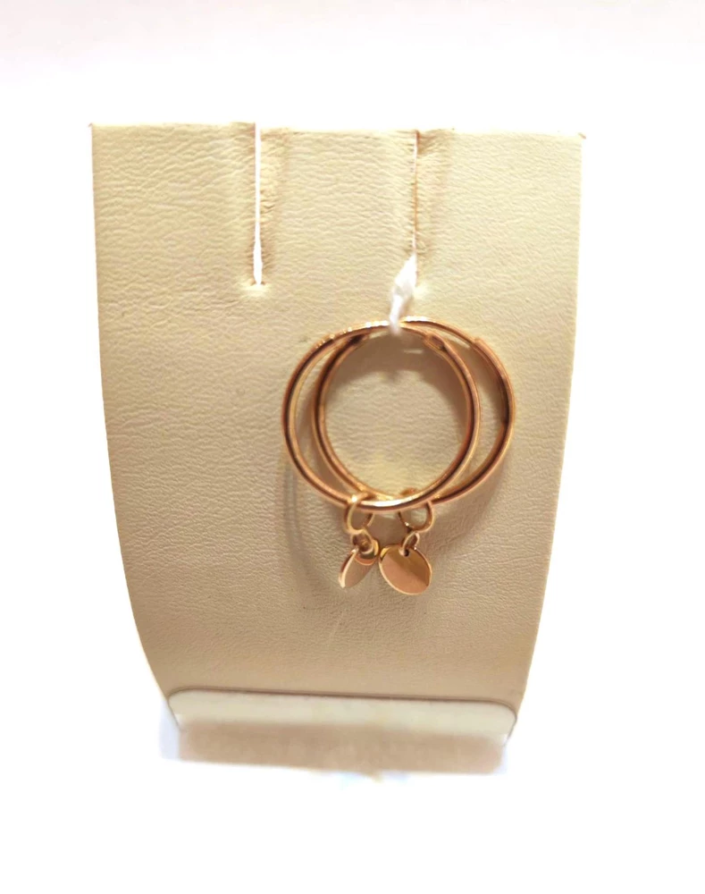 Серьги конго из красного золота 585 пробы