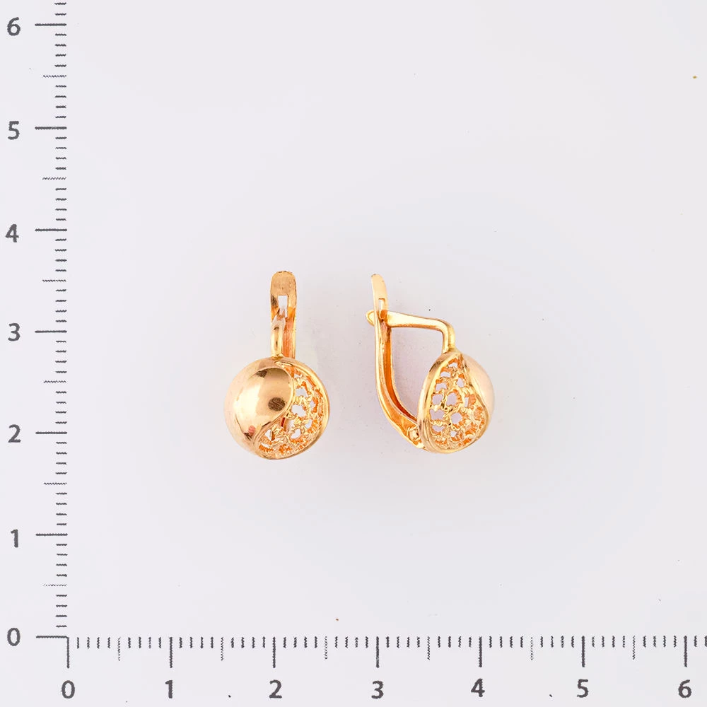 Серьги из красного золота 585 пробы