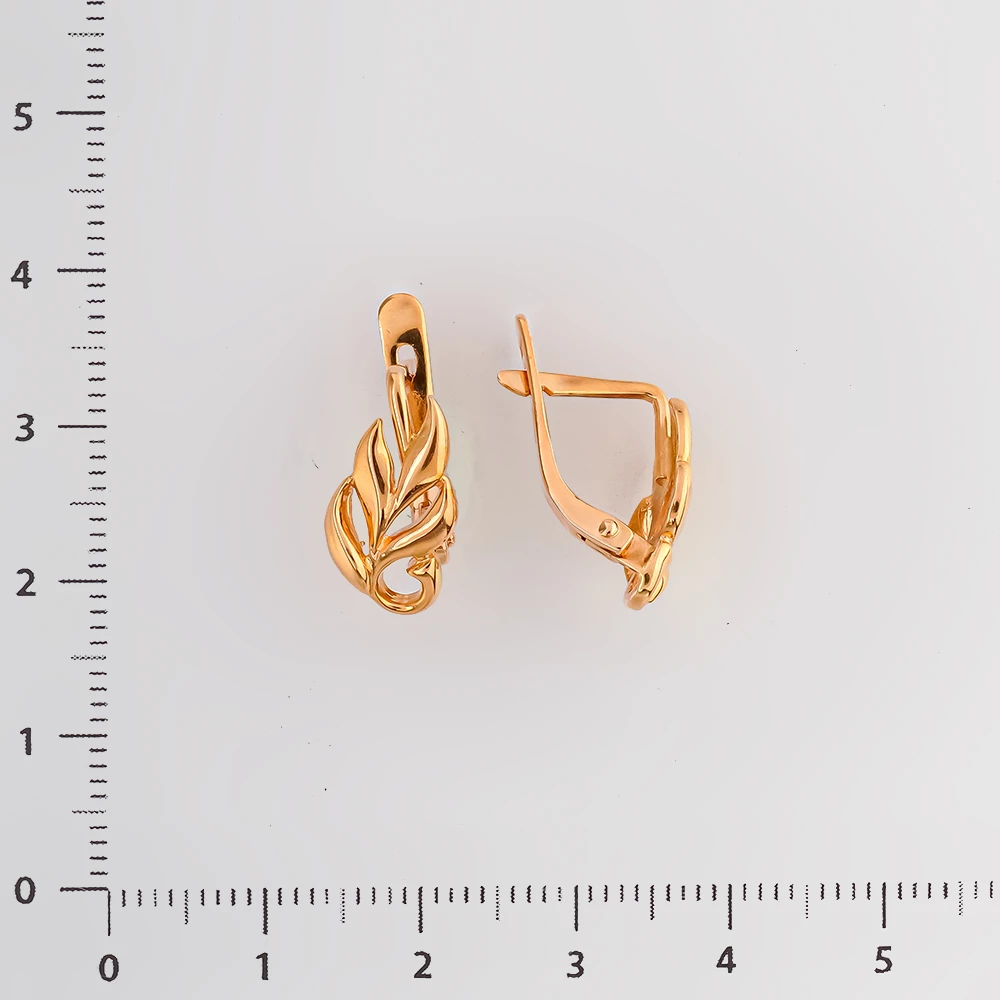 Серьги из красного золота 585 пробы