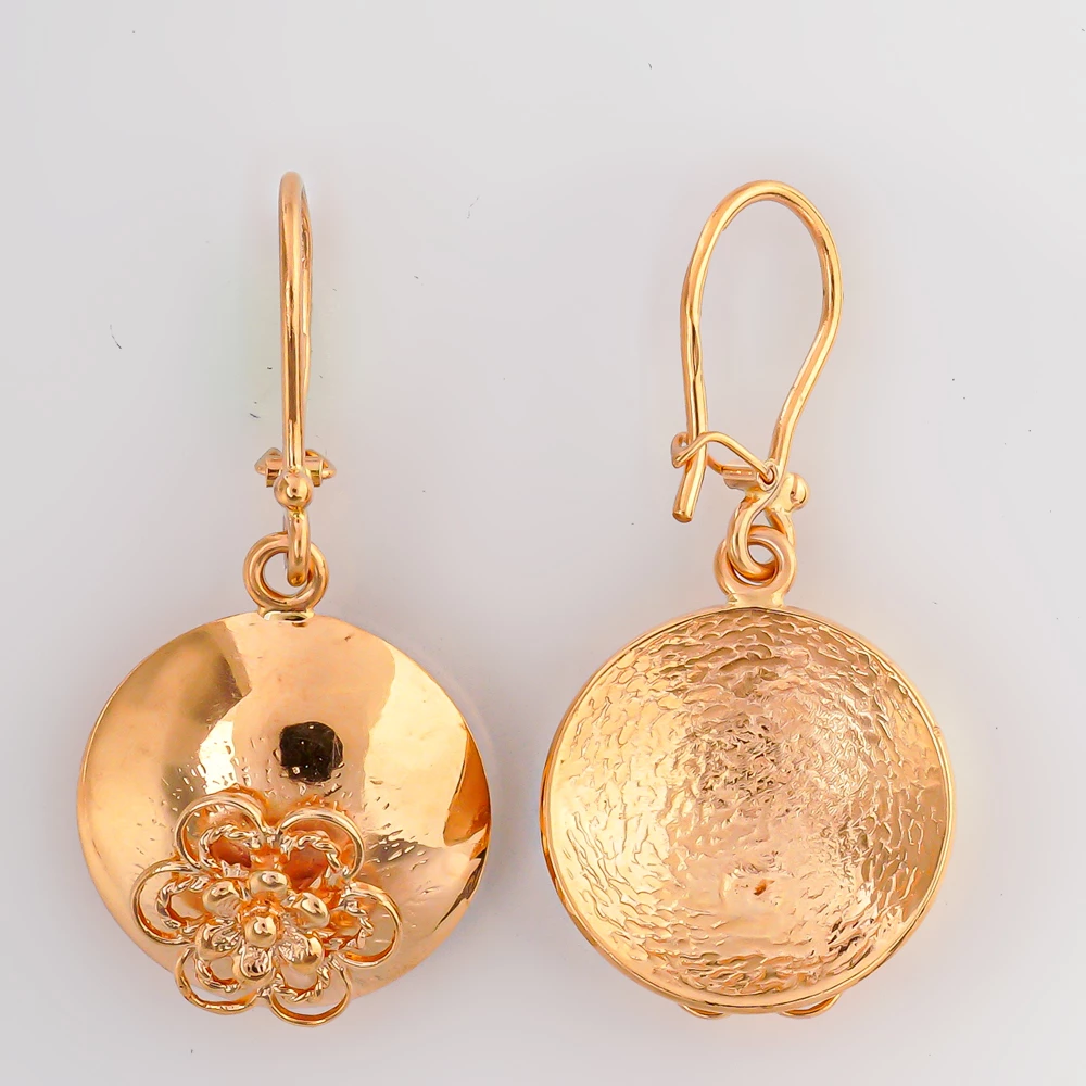 Серьги из красного золота 585 пробы