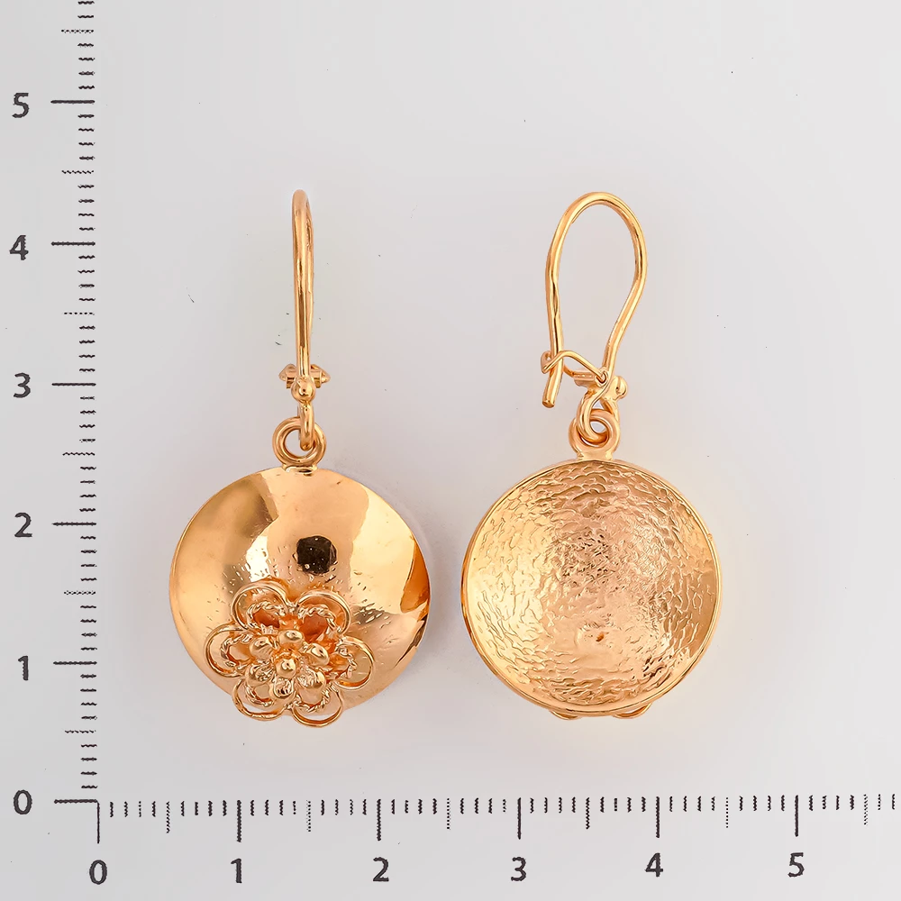 Серьги из красного золота 585 пробы
