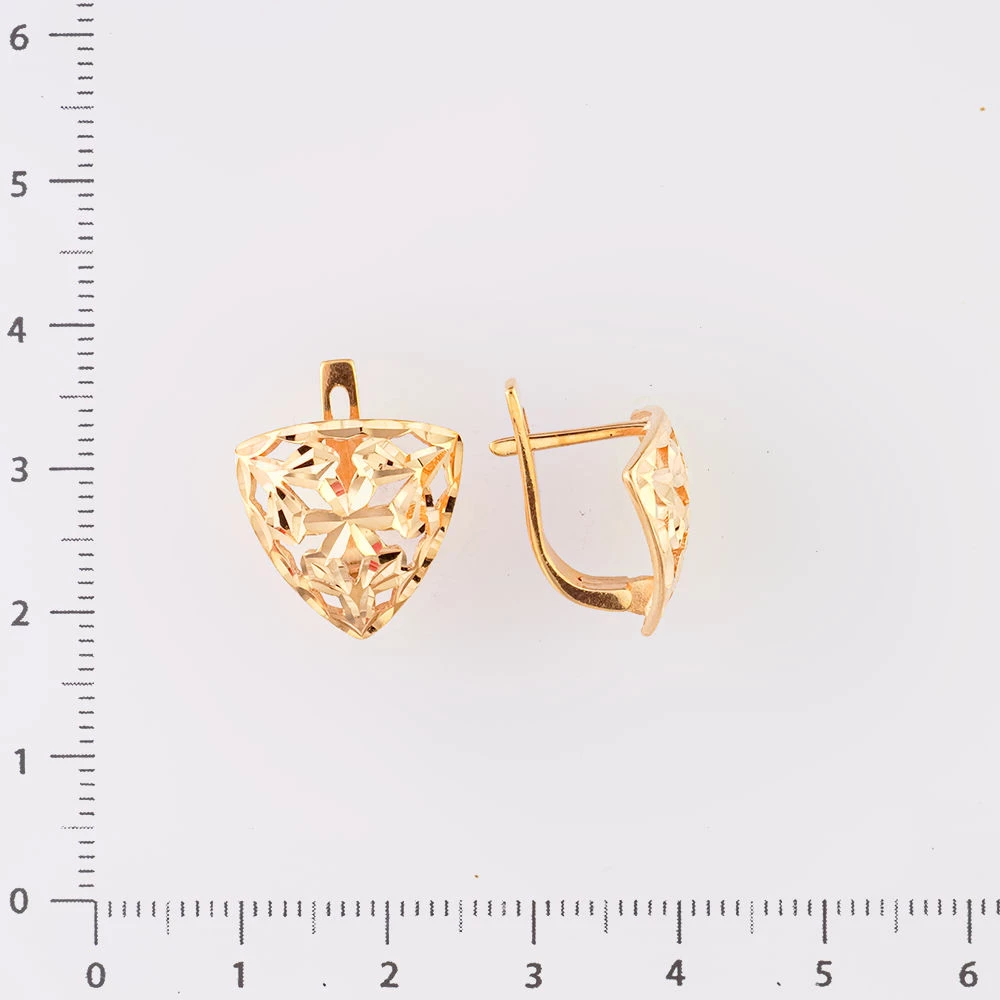 Серьги из красного золота 585 пробы