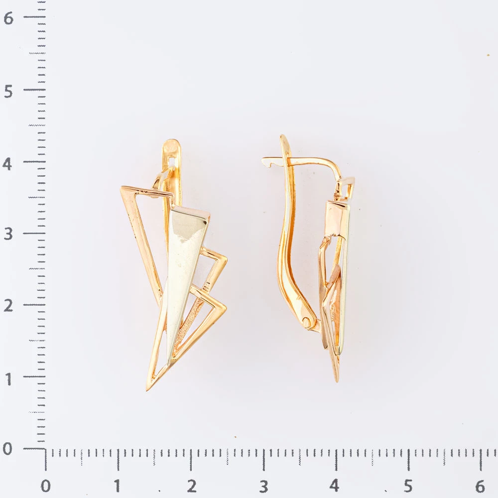 Серьги из красного золота 585 пробы