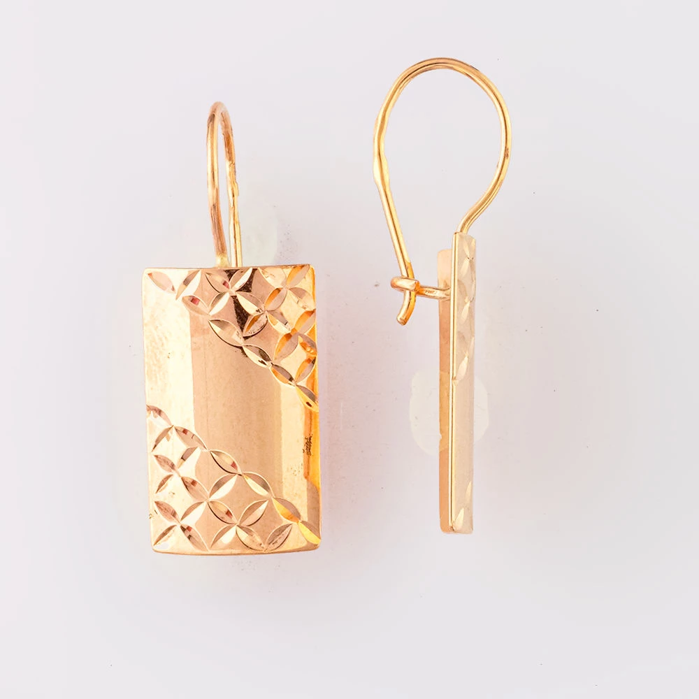 Серьги из красного золота 585 пробы